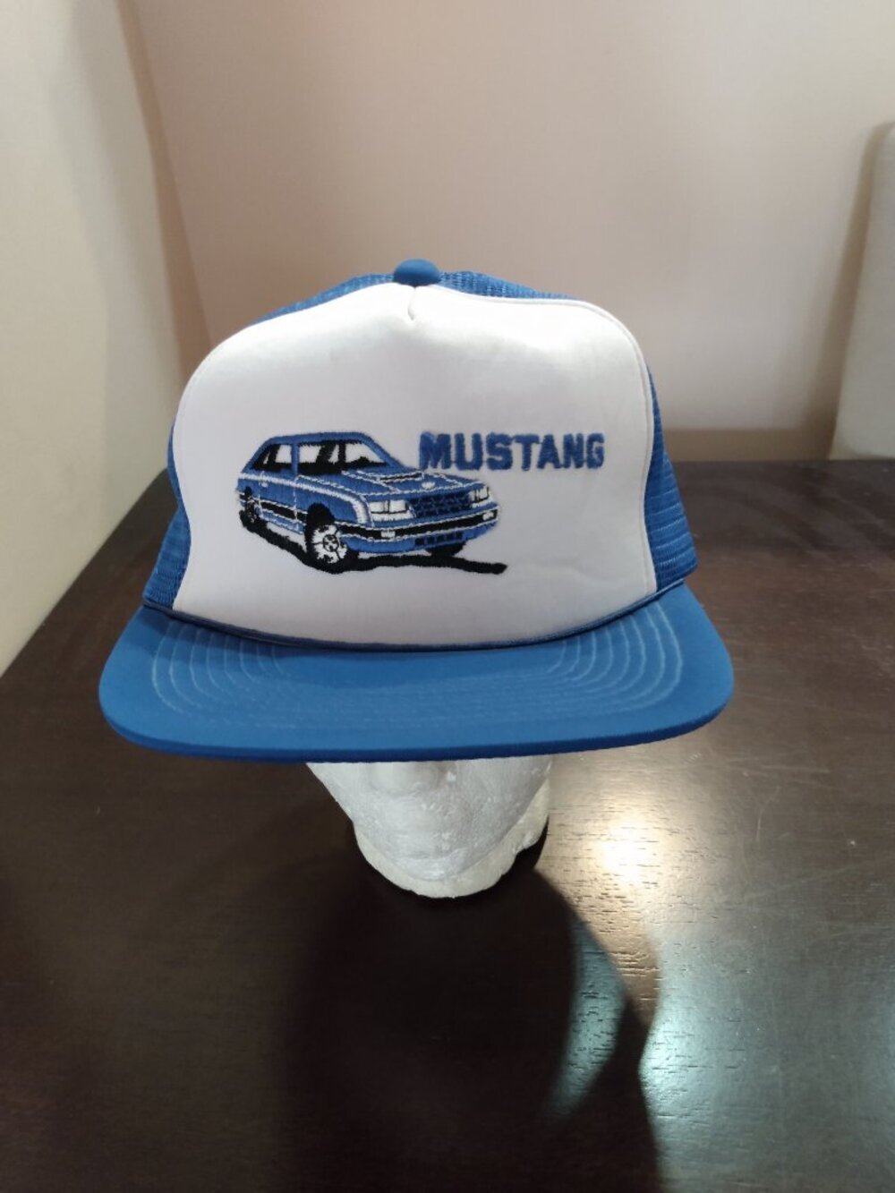 Vintage Ford Mustang Snapback Hat Mesh Trucker Retro